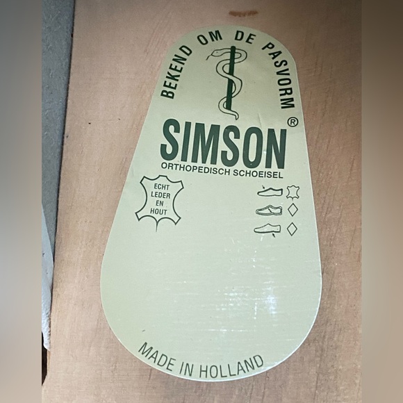 SIMSON Dutch Fleuriste White Leather Roses Orthopedic Shoe Wood Clogs Size 41 EU - Picture 11 of 12